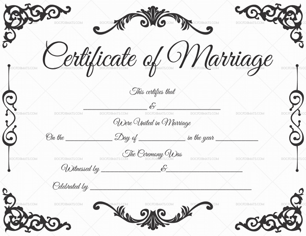 22+ Editable Marriage Certificate Templates (Word And Pdf with regard to Blank Marriage Certificate Template