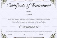22+ Retirement Certificate Templates - In Word And Pdf | Doc throughout Retirement Certificate Template