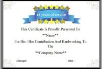 24 Certificate Of Service Templates For Employees (Formats regarding Certificate Of Service Template Free