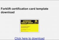 25 Create Forklift Certification Card Template Xls In for Forklift Certification Template