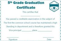 25+ Free Graduation Certificates : Why We Love Them (And You for 5Th Grade Graduation Certificate Template