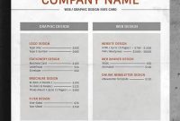 25+ Rate Card Templates ( Rate Sheet Templates ) | Web throughout Rate Card Template Word