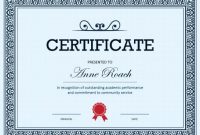 27 Printable Award Certificates [Achievement, Merit, Honor intended for Felicitation Certificate Template