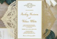 2Pcs Wedding Invitations Sample Cards Template Rustic within Sample Wedding Invitation Cards Templates