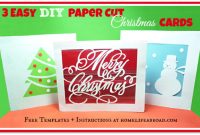3 Easy Diy Paper Cut Christmas Cards | Home Life Abroad intended for Diy Christmas Card Templates