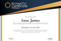 3 Free Certificates Of Participation Templates | Hloom inside Workshop Certificate Template