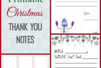 3 Free Printable Christmas Thank You Notes For Kids | Free inside Christmas Note Card Templates