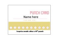 30 Printable Punch / Reward Card Templates [101% Free] throughout Reward Punch Card Template
