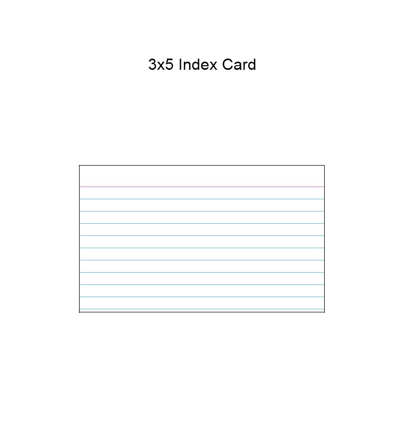 30 Simple Index / Flash Card Templates [Free] - Templatearchive regarding 3X5 Note Card Template