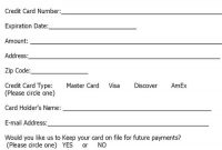 33+ Credit Card Authorization Form Template | Templates Study throughout Credit Card Payment Slip Template