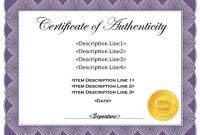 37 Certificate Of Authenticity Templates (Art, Car with regard to Certificate Of Authenticity Photography Template