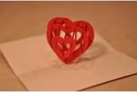 3D Heart Pop Up Card Template for 3D Heart Pop Up Card Template Pdf