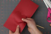 3D Heart Valentine's Card – Free Template inside Heart Pop Up Card Template Free