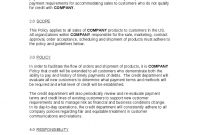 4+ Credit Policy Templates – Word Excel Templates intended for Terms And Conditions Of Business Free Templates