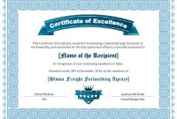 40 Amazing Certificate Of Excellence Templates – Printable for Free Certificate Of Excellence Template