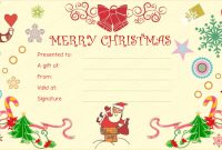 40 Awesome Christmas Gift Certificate Templates To End 2019 inside Merry Christmas Gift Certificate Templates