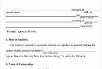 40 Business Partnership Agreement Template In 2020 with Business Partnership Contract Template Free