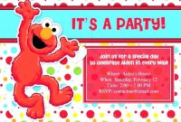 40 Customize Our Free Elmo Birthday Invitation Template For within Elmo Birthday Card Template
