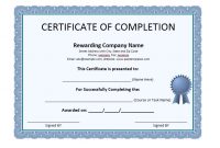 40 Fantastic Certificate Of Completion Templates [Word intended for Certification Of Completion Template