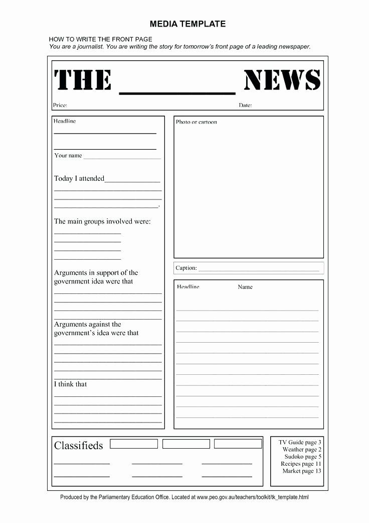 40 Free Editable Newsletter Templates | Newspaper Template within Blank Newspaper Template For Word