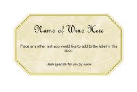 40 Free Wine Label Templates (Editable) – Templatearchive in Blank Wine Label Template
