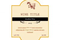 40 Free Wine Label Templates (Editable) – Templatearchive with regard to Blank Wine Label Template