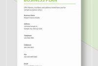 40 Google Docs Business Plan Template In 2020 | Business with regard to Free Dance Studio Business Plan Template