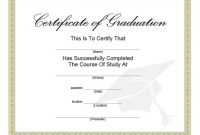 40+ Graduation Certificate Templates & Diplomas – Printable inside Graduation Certificate Template Word