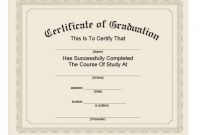 40+ Graduation Certificate Templates & Diplomas – Printable intended for University Graduation Certificate Template