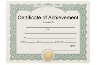 40 Great Certificate Of Achievement Templates (Free regarding Word Template Certificate Of Achievement