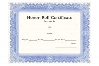 40+ Honor Roll Certificate Templates & Awards – Printable pertaining to Honor Roll Certificate Template