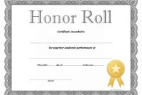 40+ Honor Roll Certificate Templates &amp; Awards - Printable with Honor Roll Certificate Template