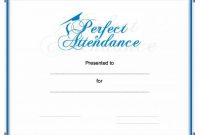 40 Printable Perfect Attendance Award Templates & Ideas inside Perfect Attendance Certificate Free Template