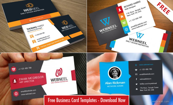40 Professional Free Business Card Templates With Source for Free Complimentary Card Templates