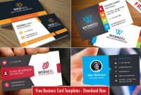 40 Professional Free Business Card Templates With Source with Download Visiting Card Templates