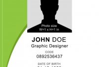 41 Customize Our Free Id Card Size Template Psd For Free regarding Free Id Card Template Word