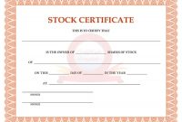41 Free Stock Certificate Templates (Word, Pdf) – Free inside Share Certificate Template Pdf