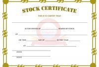41 Free Stock Certificate Templates (Word, Pdf) – Free pertaining to Free Stock Certificate Template Download