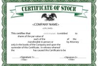 41 Free Stock Certificate Templates (Word, Pdf) – Free with regard to Blank Share Certificate Template Free
