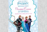41 Printable Birthday Party Cards & Invitations For Kids To with regard to Frozen Birthday Card Template