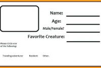 48 Printable Id Card Template On Word In Word With Id Card for Id Card Template For Kids