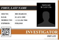 5 Best Investigator Id Card Templates Ms Word | Microsoft within Spy Id Card Template
