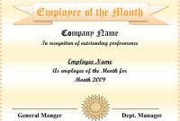 5+ Employee Of The Month Certificate Templates – Word, Pdf, Ppt with Manager Of The Month Certificate Template