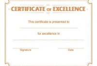 5 Free Printable Certificates Of Excellence Templates | Hloom throughout Certificate Of Excellence Template Free Download