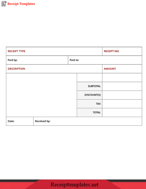 5+ Taxi/ Cab Receipt Template [Pdf, Word Doc &amp; Excel inside Blank Taxi Receipt Template