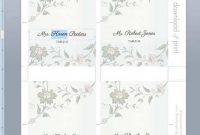 54 Best Place Card Template For Microsoft Word For Ms Word in Microsoft Word Place Card Template