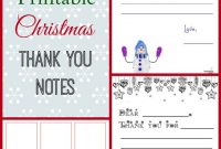 6 Best Images Of Christmas Printable Note Cards – Good Old regarding Christmas Thank You Card Templates Free
