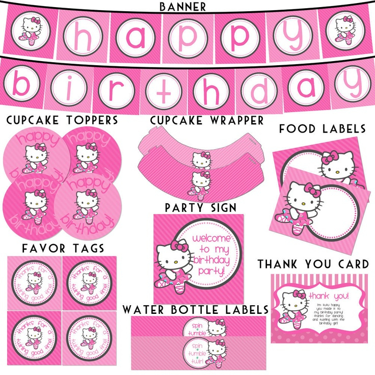 6 Best Images Of Hello Kitty Birthday Printables - Hello intended for Hello Kitty Banner Template