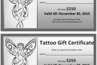 6 Tattoo Gift Certificate Templates | Free Sample Templates throughout Tattoo Gift Certificate Template