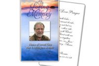 7 Best Images Of Printable Memorial Card Templates – Free with Memorial Cards For Funeral Template Free
